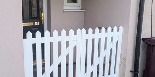 white fence